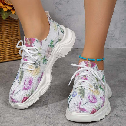 GS Flower Walk | Breite Sneaker mit Blumenmuster für Damen