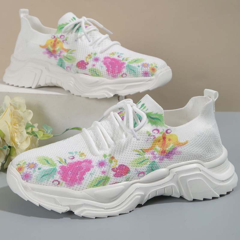 GS Flower Walk | Breite Sneaker mit Blumenmuster für Damen
